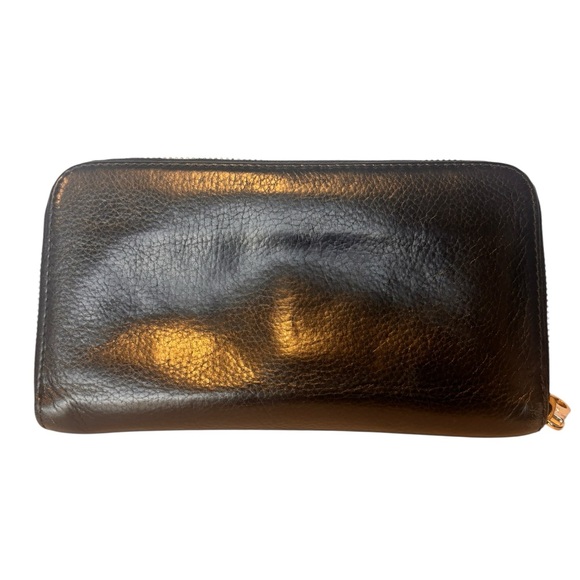 Chloe Black Wallet with Bow and Gold Accents - Picture 2 of 10
